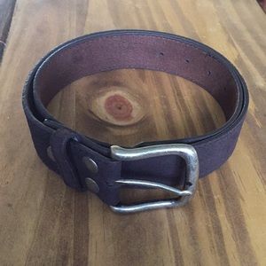 Mens brown leather belt